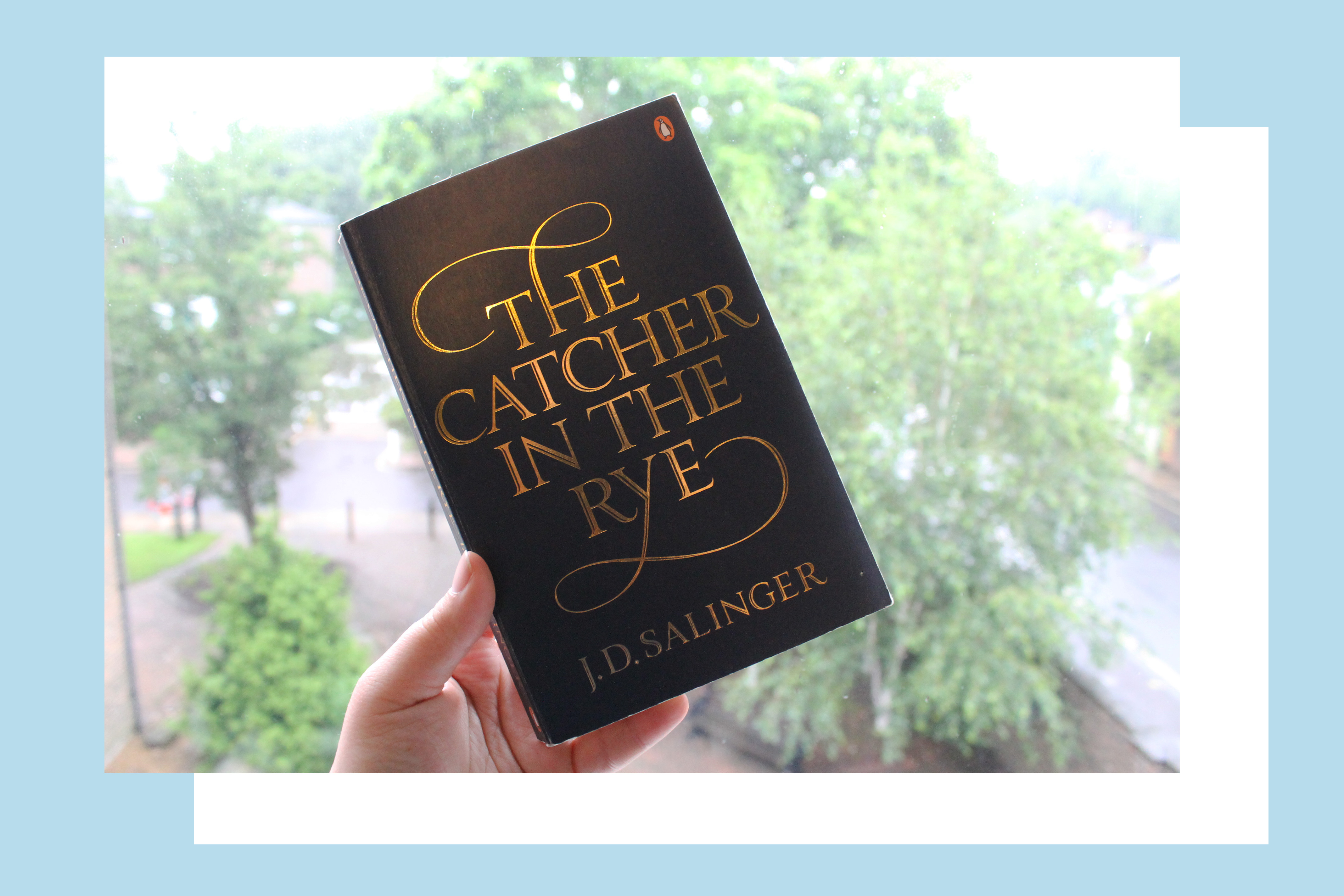 Navy and gold cover of the The Catcher in the Rye