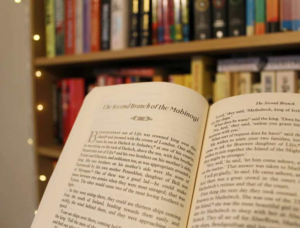 A picture of a book infront of